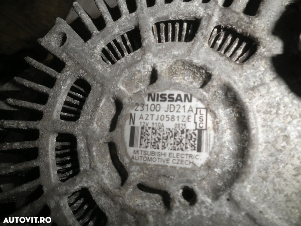 Alternator Nissan Qashqai, X-Trail, Juke, 1.6B 23100JD21A 23100-JD21A 23100 JD21A - 3