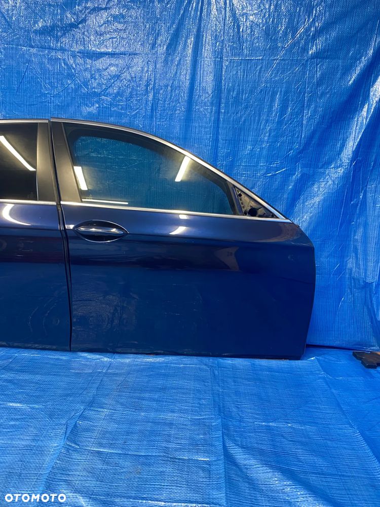 BMW F10 F11 DRZWI PRAWE PRAWY PRZÓD PRZEDNIE TYŁ TYLNE NIEBIESKIE A76 TIEFSEEBLAU  KOMPLETNE LAKIER ORYGINAŁ - 5