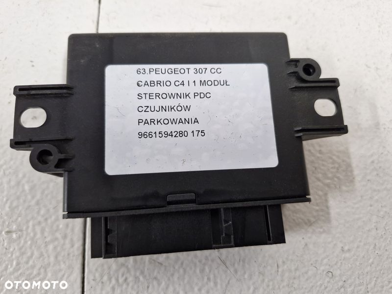 PEUGEOT 307 CC CABRIO MODUŁ STEROWNIK CZUJNIKÓW PARKOWANIA PDC 9661594280 - 3