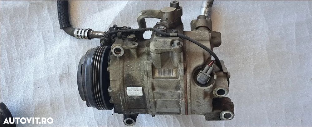 Compresor clima ac climatronic aer conditionat climatizare RP cu ambreiaj magnetic Denso bmw M5 M6 F07 F10 F11 F06 F12 F13 F01 F02 F15 F85 F16 F86 - 1