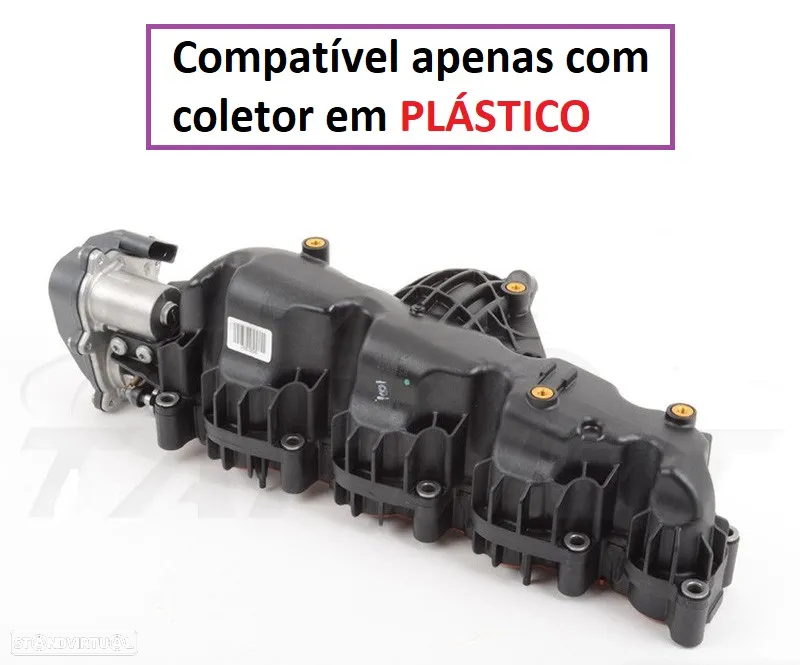 Reparação Erro P2015 Coletor Admissão Motores VAG 2.0 TDI CR - Coletor em Plástico (INOX) - 3