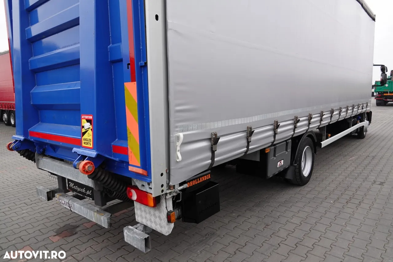 MAN EUROCARGO / 12. 190 / PERDEA - 8,5 m / SOLO / RIDIFICĂTOR / CONTRACTUL DE SERVICE POST / EURO 6 - 11