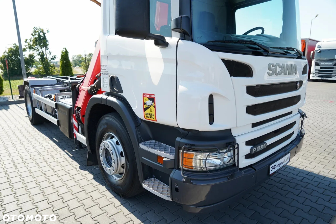 Scania P 280 / 4X2 / SIŁOWNIK DO WYWROTU /  + HDS PALFINGER C70Z73 / UDŹWIG 1 700 KG / MAX WYSÓW 7 M / STEROWANIE RADIOWE / EURO 6 - 9