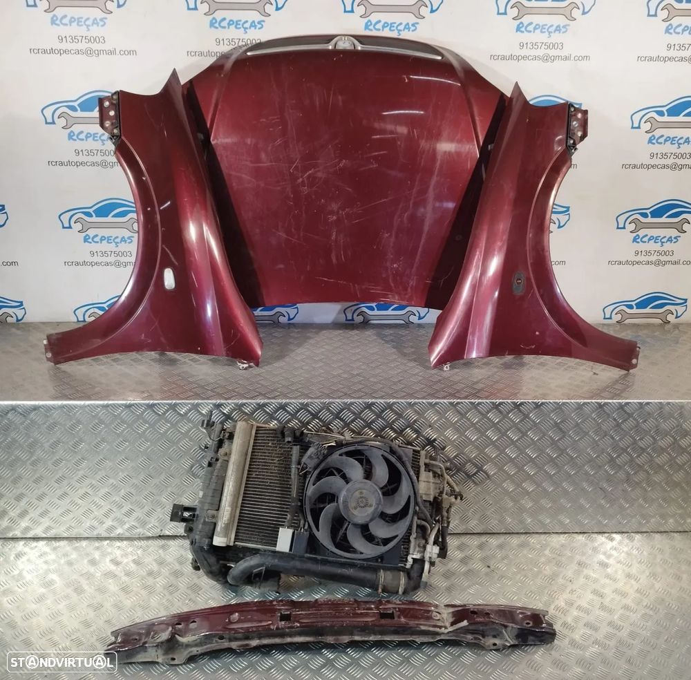 FRENTE COMPLETA OPEL ASTRA G T98 CAPOT PARACHOQUES GUARDA-LAMAS OTICAS FRENTE FIBRA RADIADOR VENTILADOR REFORÇO - 8