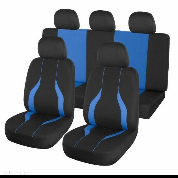 Huse auto universale Bolero albastru cu negru - 1