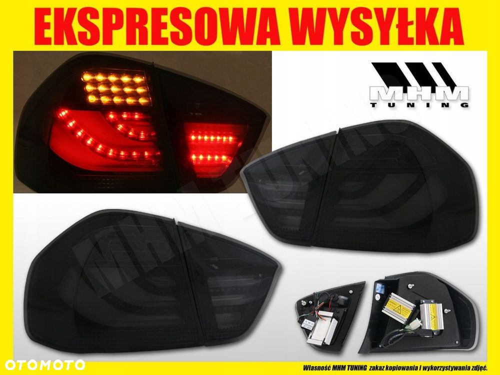 Lampy tylne L+R 4szt Led Bar Diodowe Black Tuning Bmw 3 e90 sedan 2005-2008 - 4