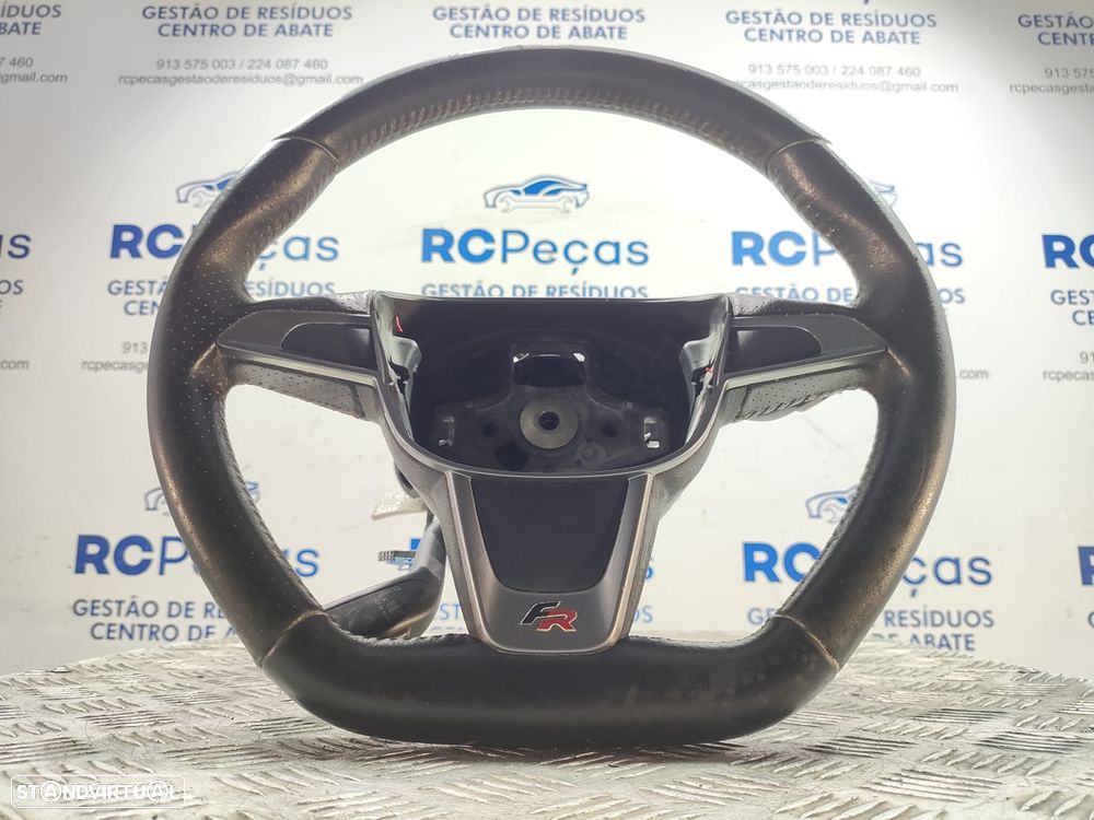 Volante Guiador Flat Bottom Original Pele Perfurada Seat Ibiza IV 6J FR 6J0419091AG - 5