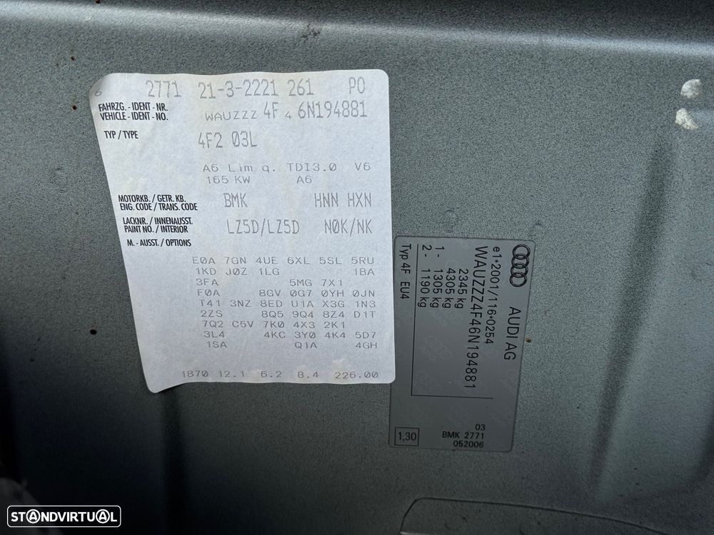 Audi A6 3.0 TDI V6 quattro Tiptronic - 32