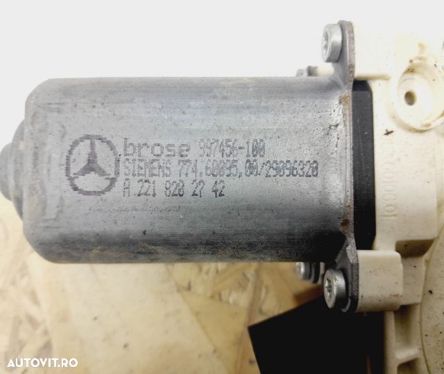 Motoras macara stanga fata a2218202742 Mercedes-Benz S-Class W221  [din 2005 pana  2009] seria - 2