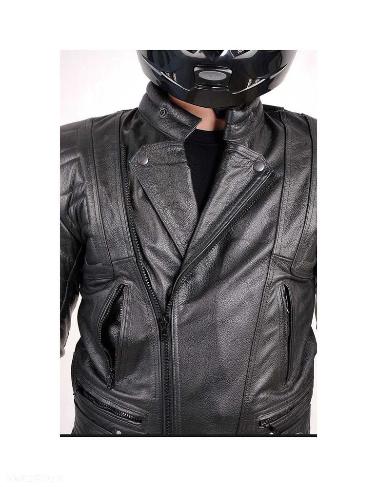Uniwersalna kurtka skórzana motocyklowa ,,policyjna" 2W1 KSM001 - 2