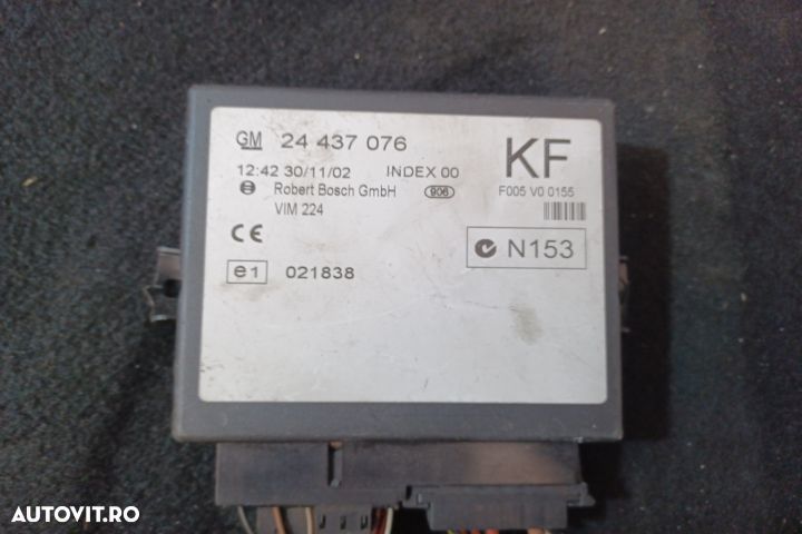 Modul confort 24437076 24437076 Opel Zafira A [1999 - 2003] Minivan 5 - 3