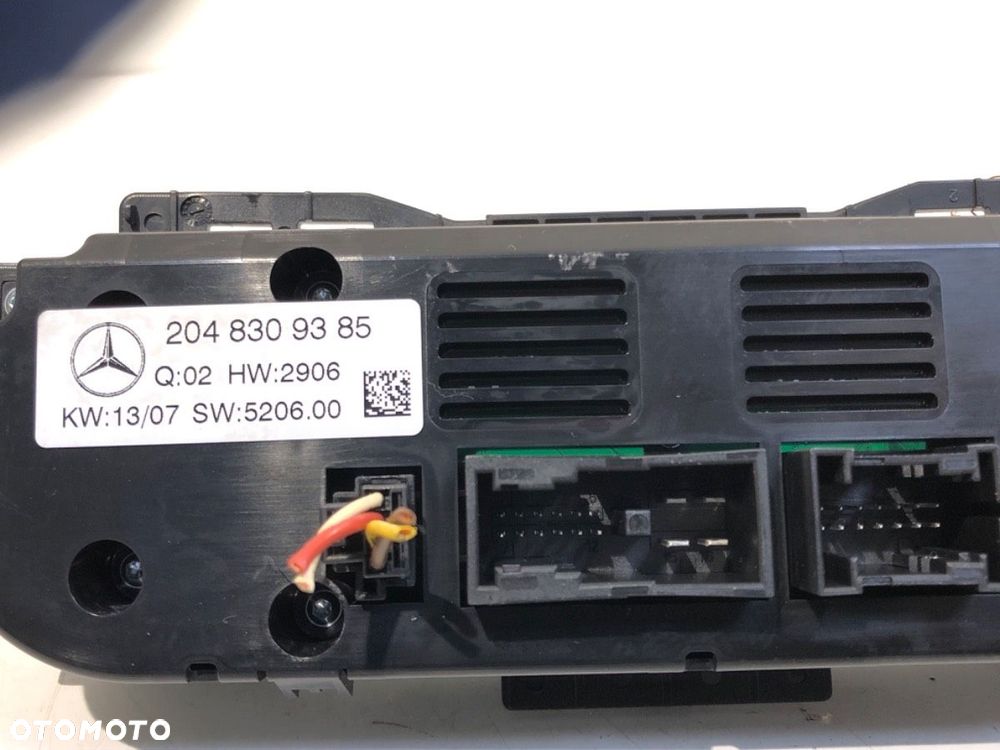 PANEL STEROWANIA NAWIEWU  MERCEDES-BENZ KLASA C (W204) 2007 - 2015 C 200 Kompressor (204.041) 135 kW - 4