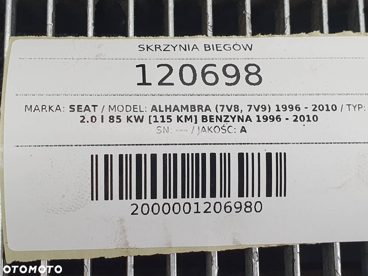 SKRZYNIA BIEGÓW MANUALNA SEAT ALHAMBRA I FUZ - 9