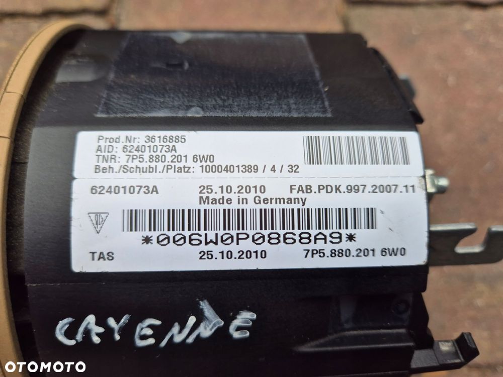 poduszka airbag kierowcy porsche cayenne ii 7p5 - 3