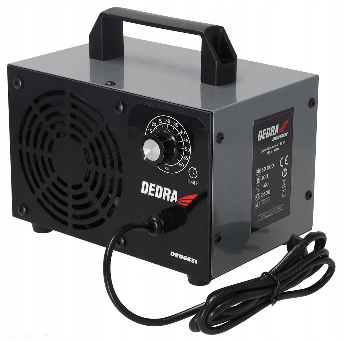GENERATOR OZONU DEDRA DED6631 DO SAMOCHODÓW MIESZKAŃ BIURA PIWNICY - 4