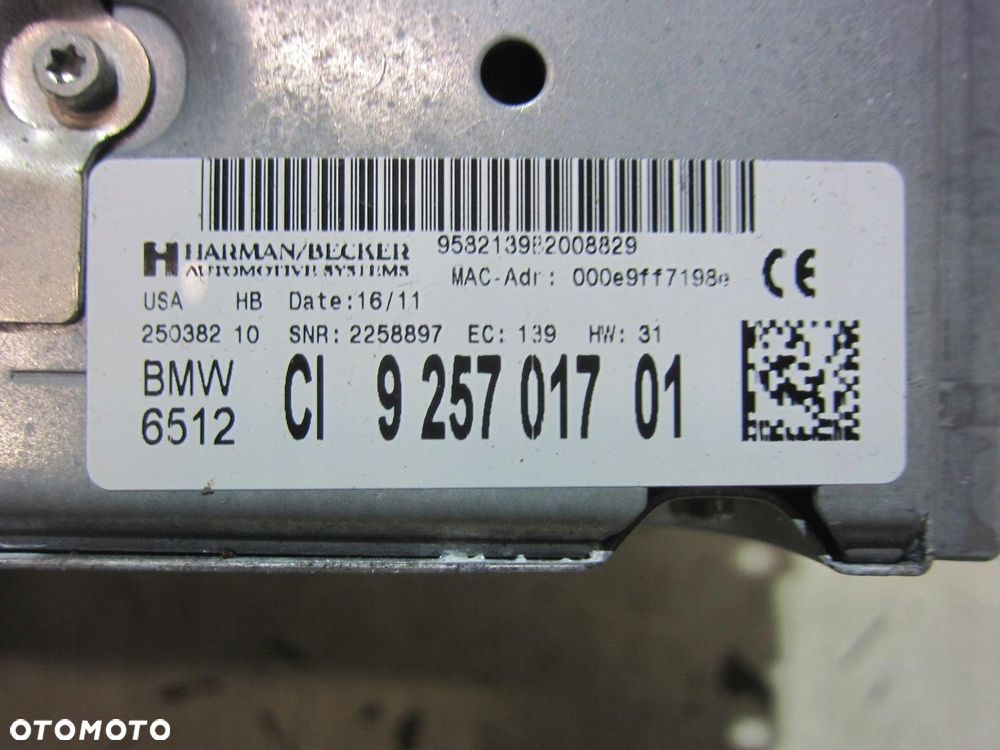 BMW X3 F25 F07 MODUŁ RADIO NAWIGACJI CZYTNIK CIC 9257017 9293405 9220070 - 6