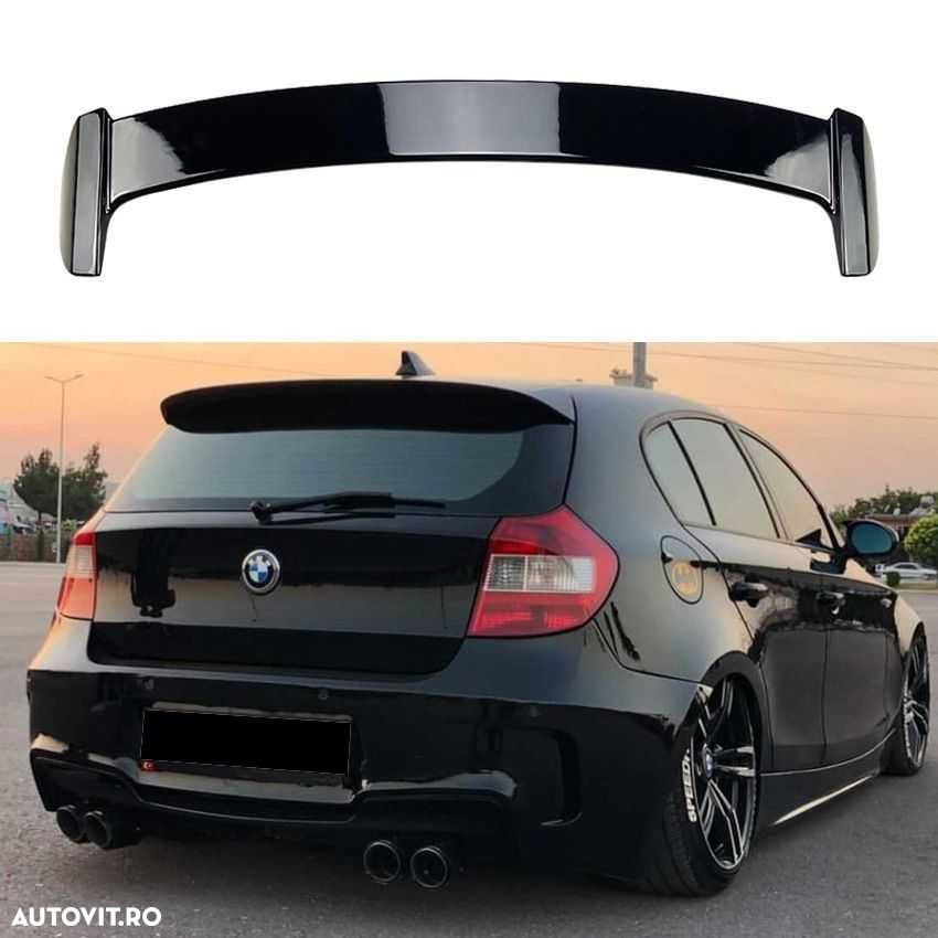 Eleron Luneta Lip Portbagaj Spoiler BMW Seria 1 E81 E87, Negru lucios - 1