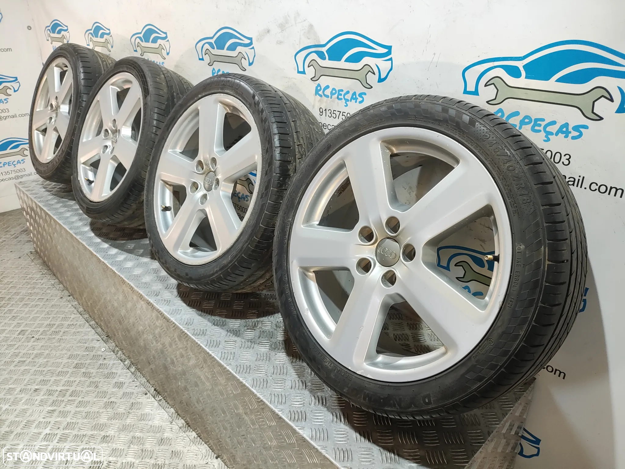 - Conjunto Jantes 18 Ronal Originais Audi A4 B7 S-Line S Line 8J ET43 5x112 - 10