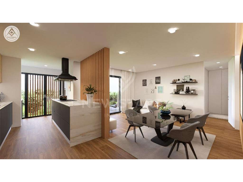 Luxuoso Apartamento T2 com terraço privativo, piscina comum e estac... - Grande imagem: 4/20