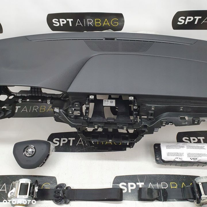SKODA SCALA KAMIQ DESKA ROZDZIELCZA KONSOLA KOKPIT PULPIT PODUSZKI AIRBAG AIR BAG PASY KIT SET - 3