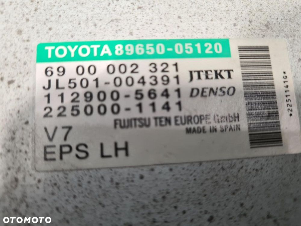 TOYOTA AVENSIS T27 LIFT 2.0D 2012 MODUŁ WSPOMAGANIA 89650-05120 - 5