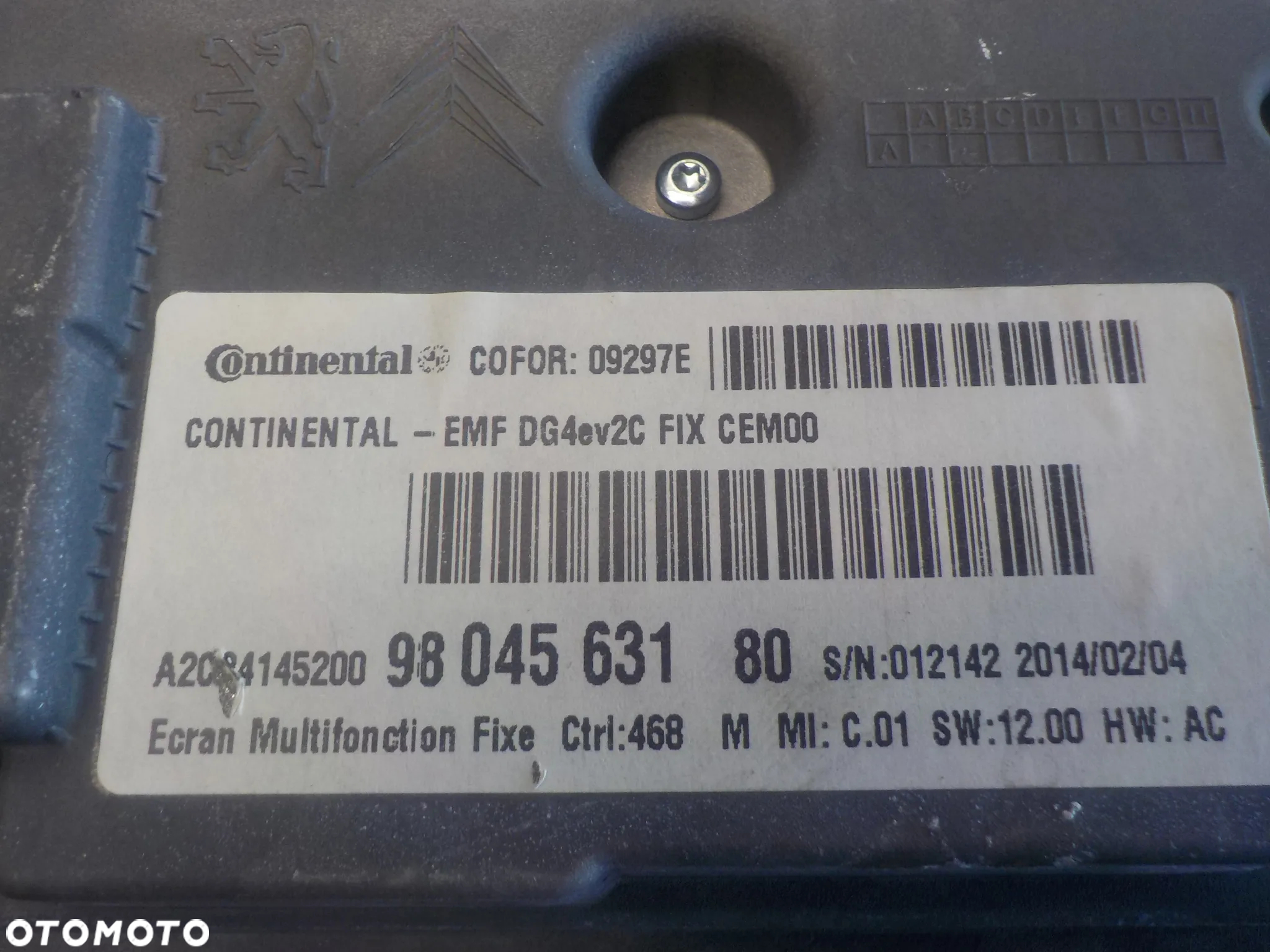 CITROEN DS5 EKRAN NAWIGACJI 9804563180 - 4