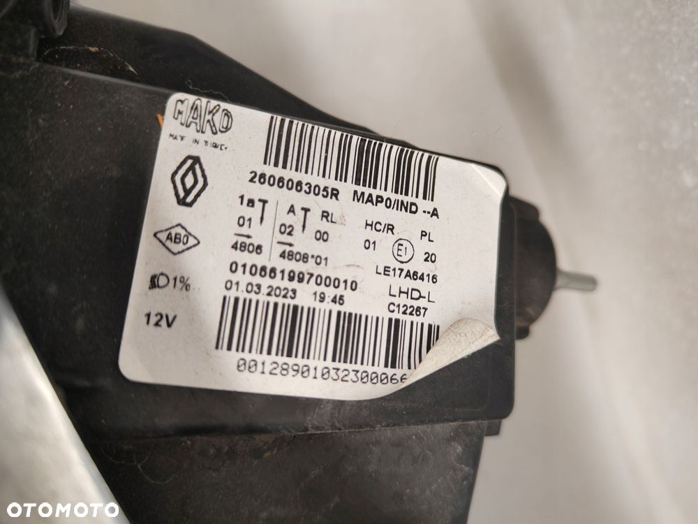 renault clio v full led ciemne komplet lamp przód 260104922r, 260606305r - 6