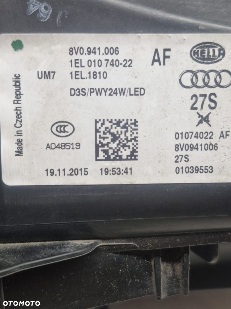 AUDI A3 S3 RS3 8V LAMPA PRAWA PRZÓD 8V0941006 - 11
