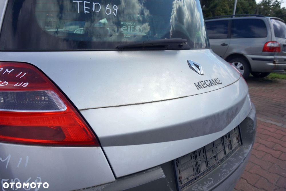 KLAPA BAGAŻNIKA TYLNA MEGANE II PH2 LIFT 5D HB TED69  SREBRNY RENAULT 2006-2008 - 2