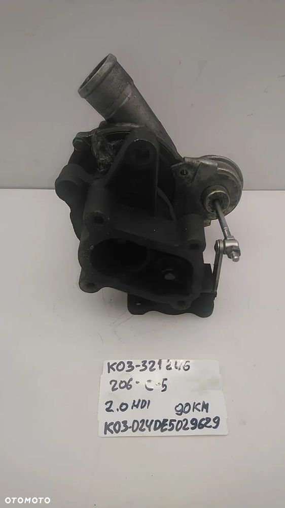 TURBINA 2.0 HDI 90KM 107KM 109KM 206 C5 K03-321246 K03-024DE5029629 - 5