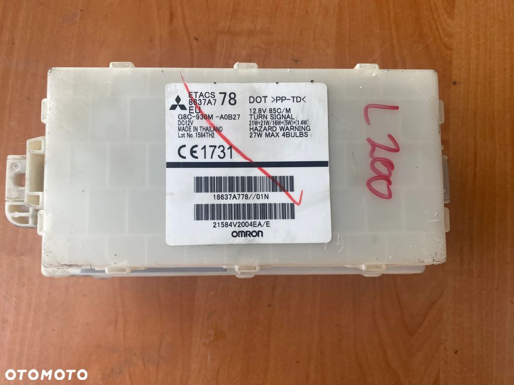STEROWNIK MODUŁ SKRZYNKA BEZPIECZNIKÓW MITSUBISHI L200 G8C930MA0B27 - 1