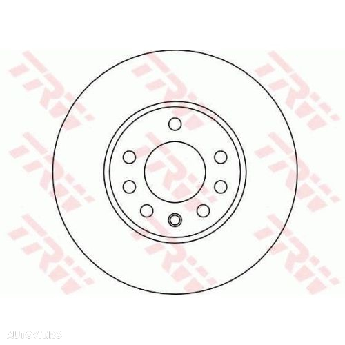 Set discuri frana punte fata Opel Astra G (T98) 1998-2009, Astra H (A04) 2003-2014, Meriva 2003-2017; Zafira A (T98) 1999-2005, Zafira B (A05) 2005-2012, Corsa C (X01), TRW, DF4048 - 2