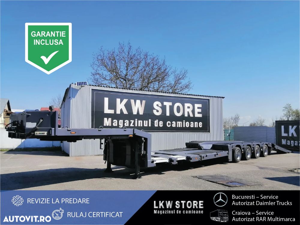Langendorf Trailer-Tiefbett, 4 Axe, 59 to, extensie, TOP !!! - 2