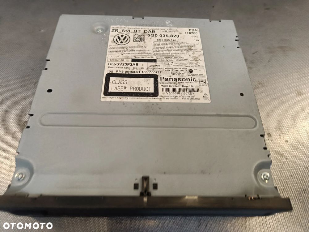 Czytnik kart VW Golf 7 VII Jednostka Radia Radio 5G0035820 - 2