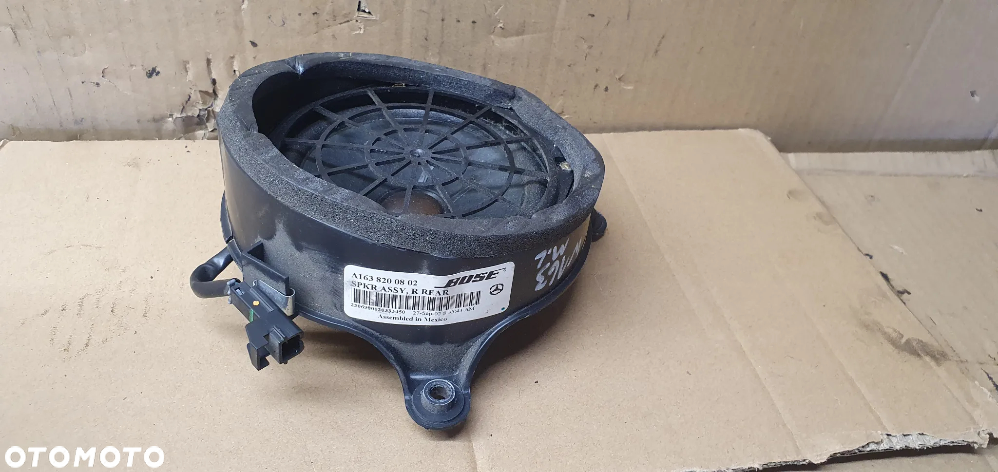 Głośnik drzwi prawy tył tylny prawy BOSE Mercedes ML W163 A1638200802 - 4