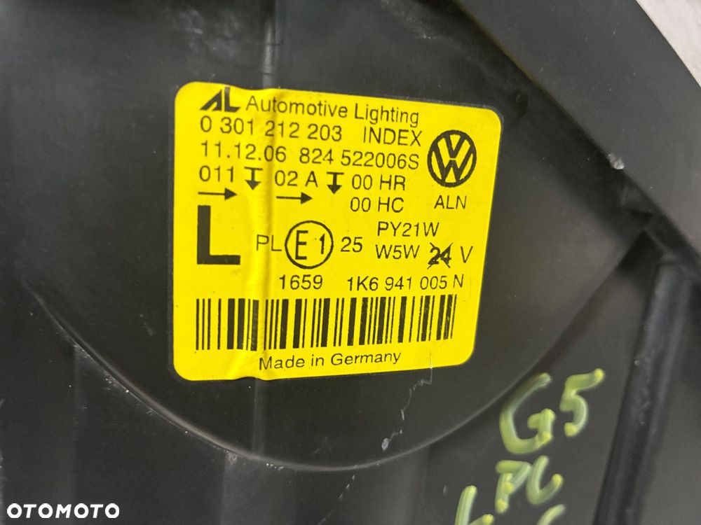 VW GOLF V 5 LAMPA PRZÓD PRZEDNIA LEWA  EUROPA 1K6941005 - 3