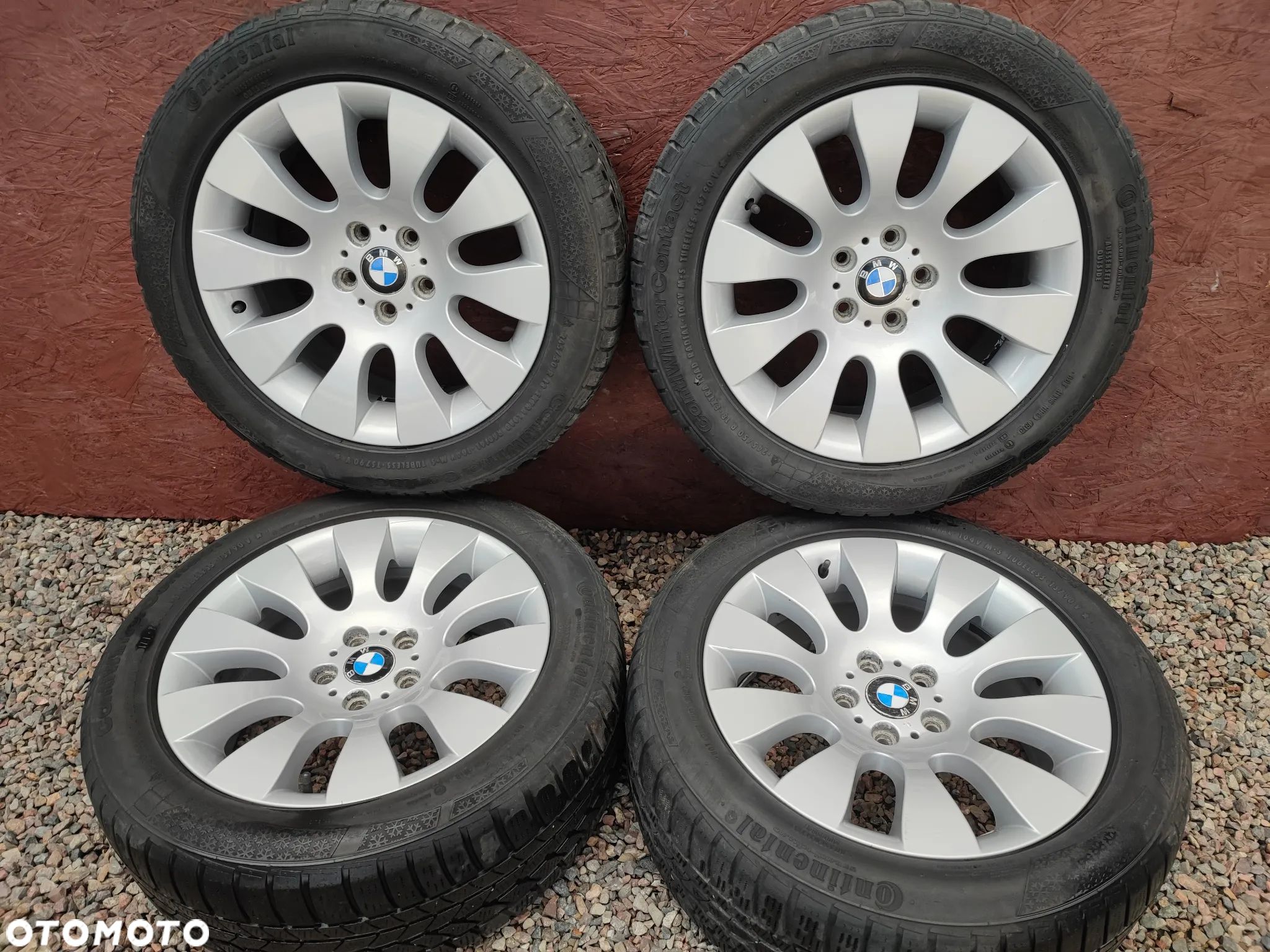 BMW E39 / E38 / X5 / X3 / E60 / E65 / E65 ORYGINALNE ALUFELG STYLINGI 91 8Jx18" ET24 + OPONY ZIMA CONTINENTAL 245/50/R18 O NR. 36 11 6 753 237 OEM W DOBRYM STANIE - 1