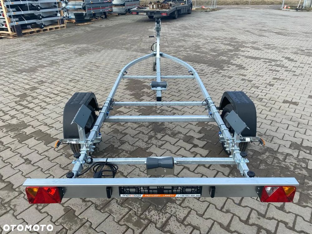 TEMARED Dostawa Przyczepka podłodziowa DMC750kg łódź do 5,3m WODOODPORNE ŁOŻYSKA MOCNA - 6