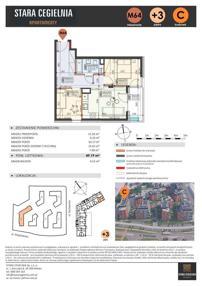 3-pokojowe mieszkanie 49m2 + balkon Bez Prowizji - Pełny obrazek: 2/7