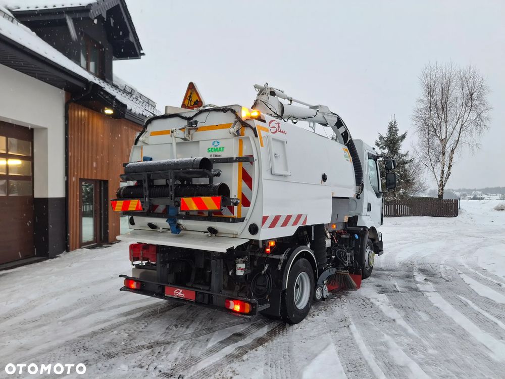 Renault Midlum 220 DXI Zamiatarka SEMAT Zoeller Johnston Szczotki L/R Obie Strony 2012r Napęd Hydrostat Euro 5 Rura Do Liści Studzienek 3873 Mth - 4