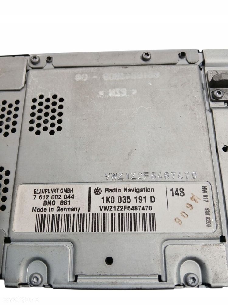 radio cd nawigacja vw passat b6 1k0035191d 7612002044 - 3