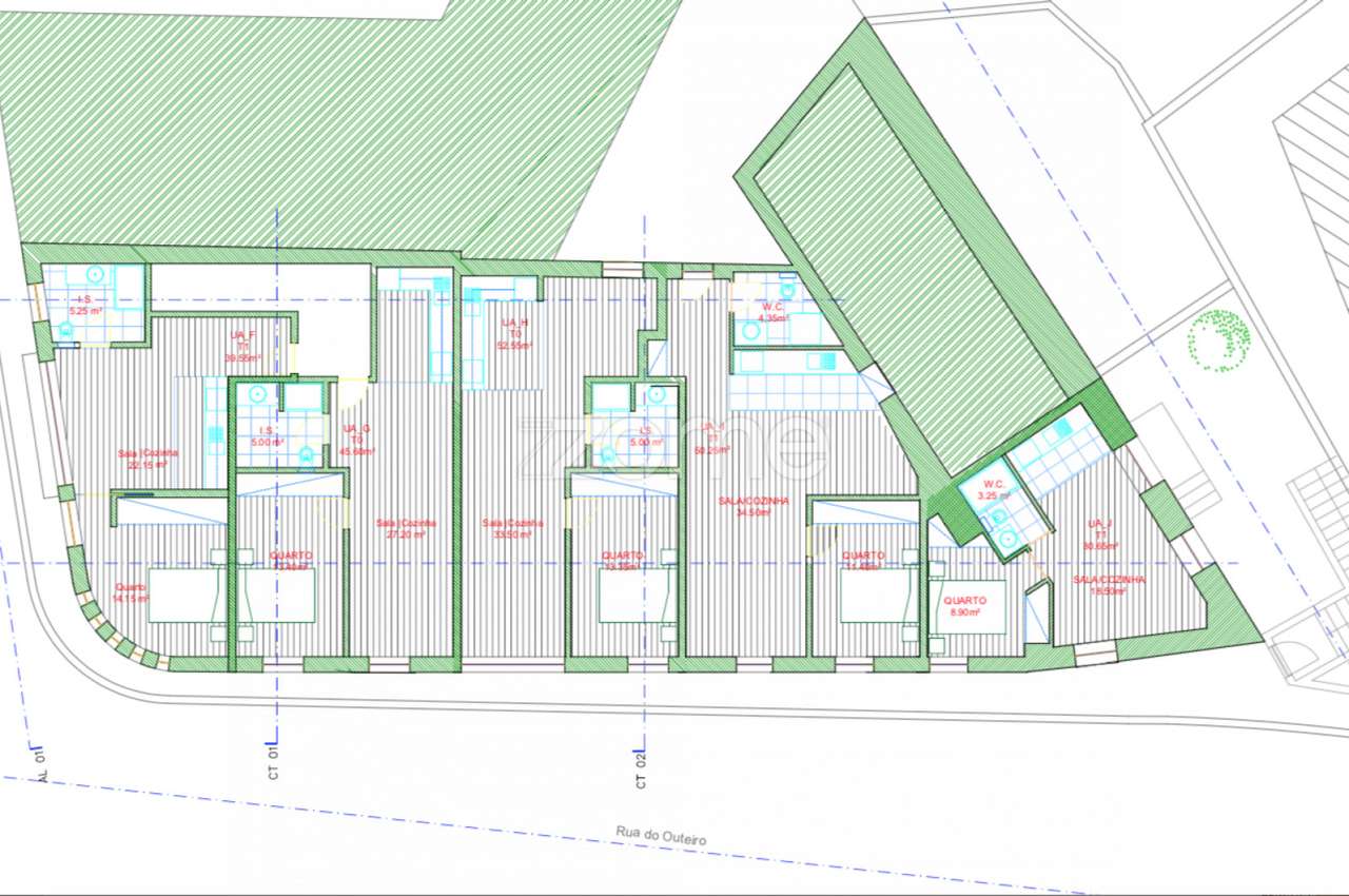 Apartamento novo T1 com 62m2 situado em Oliveira do Douro, V.N. Gaia. - Grande imagem: 4/24