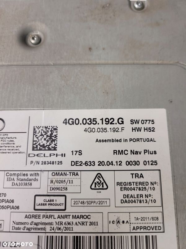 JEDNOSTKA MMI 3G+ SD AUDI A6 C7 A7 4G0035192G - 7