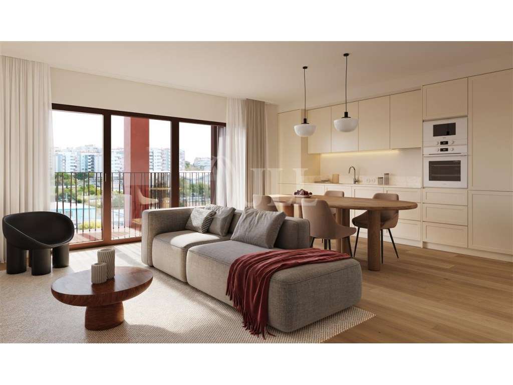 Apartamento T1 com estacionamento, no ALMAR Beach, Almada - Grande imagem: 4/43