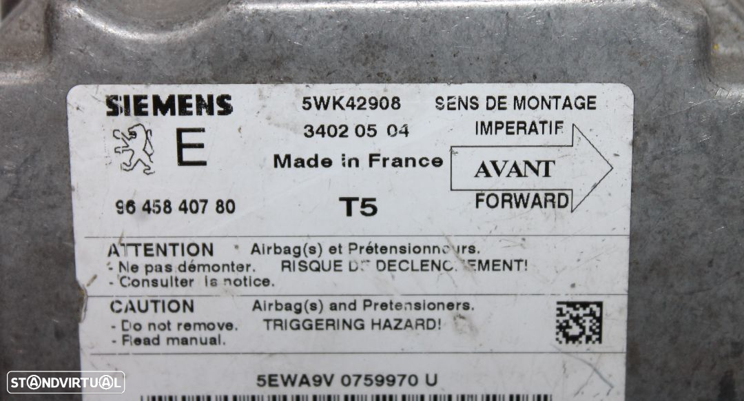 Centralina de Airbag Peugeot 307 - 2