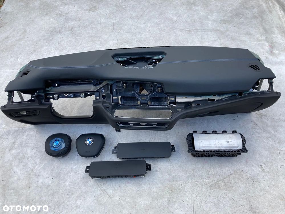 BMW 3 G20 G21 M3 G80 G81 M4 G82 G83 G22 G26 DESKA KONSOLA KOKPIT PULPIT PÓŁKA PARAPET AIRBAG KOLAN PODUSZKI POWIETRZNE KIEROWCY PASAŻERA KOLANOWA KURTYNY KURTYNA PASY PAS naprawa Raz2 !!! SKÓRA - 5