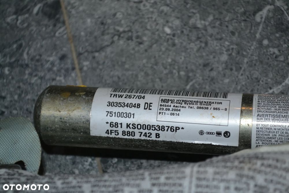 AUDI A6 C6 SEDAN KURTYNA POWIETRZNA AIRBAG PRAWA 4F5880742B - 2