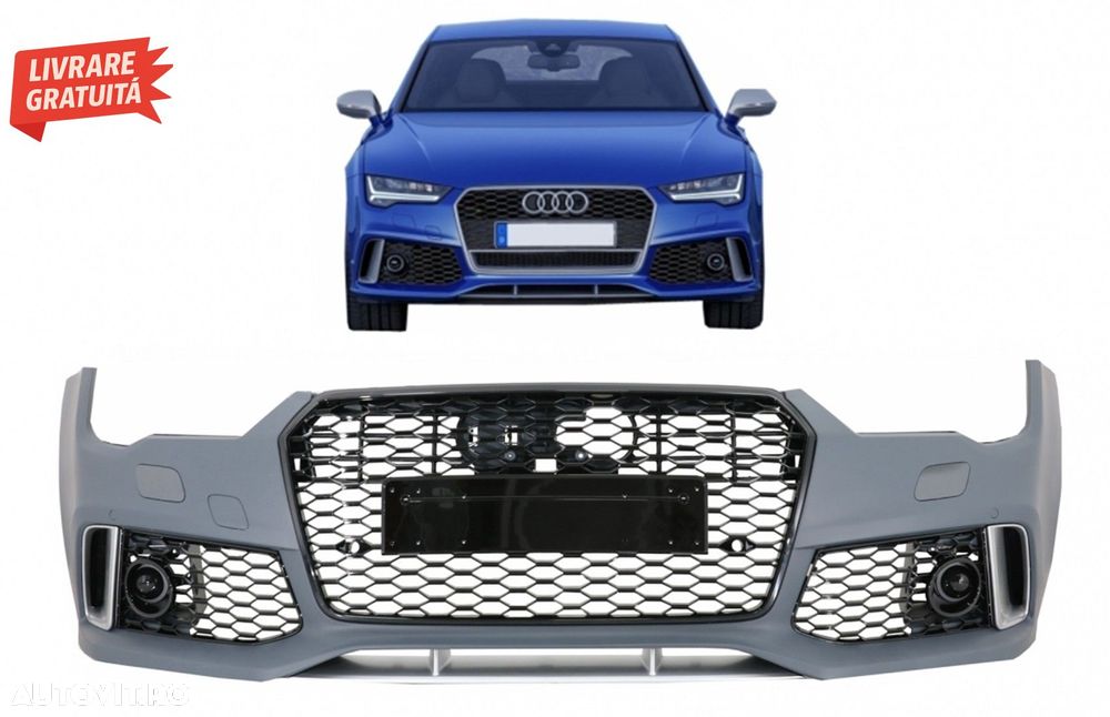 Bara Fata Audi A7 4G Facelift (2015-2018) RS7 Design cu Grile- livrare gratuita - 11