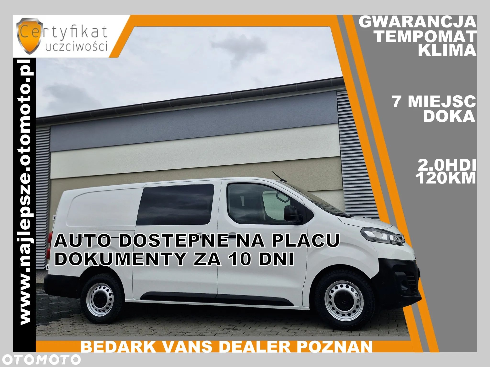 Peugeot Expert, BRYGADÓWKA, 2019 X, 6 miejsc DOKA, klima, tempomat - 1
