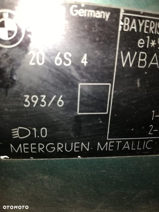 Maska błotnik zderzak drzwi BMW E46 meergruen metallic - 2